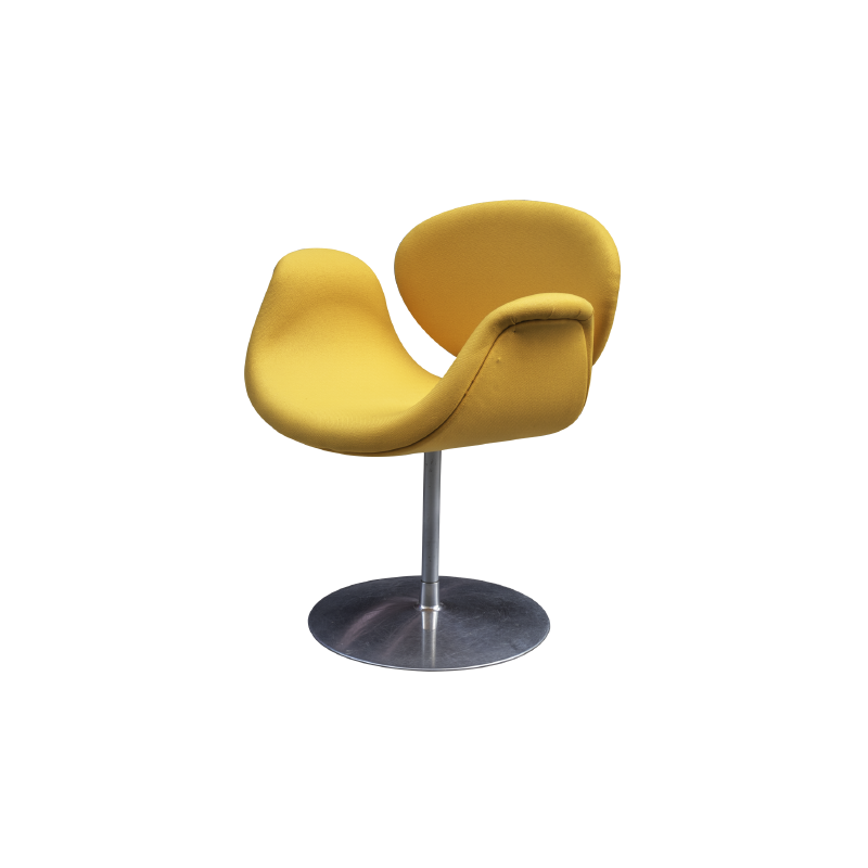 Vintage yellow "Tulip" armchair by Pierre Paulin - 1960s