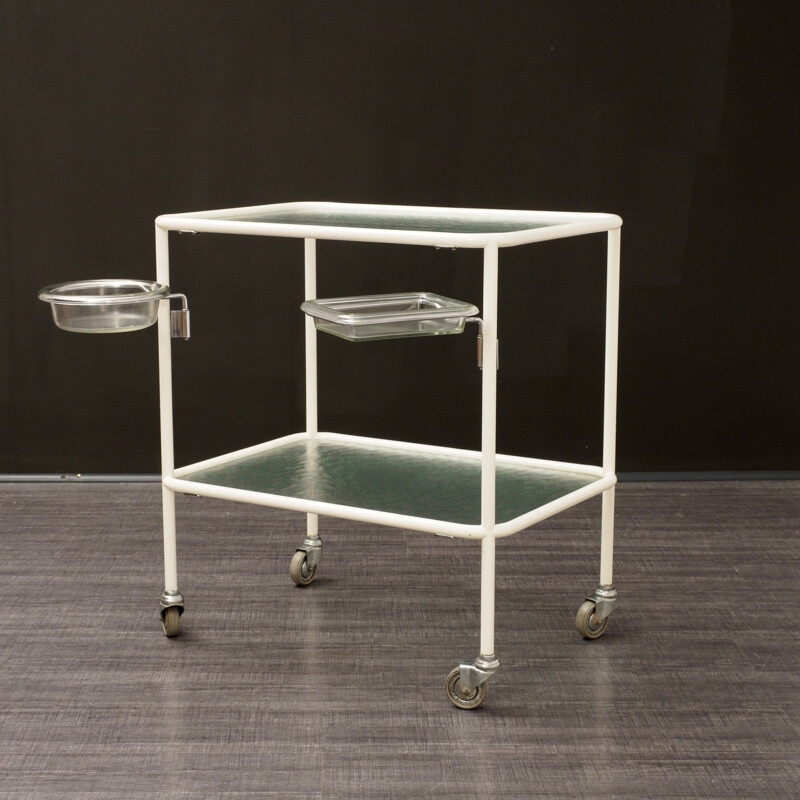 Bauhaus serving table in glass - 1950s