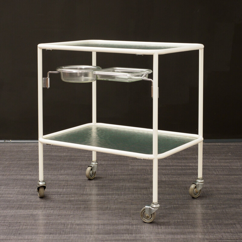 Bauhaus serving table in glass - 1950s