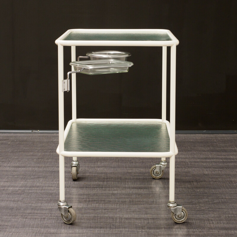 Bauhaus serving table in glass - 1950s