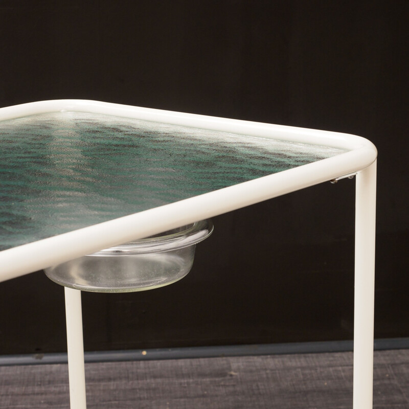 Bauhaus serving table in glass - 1950s