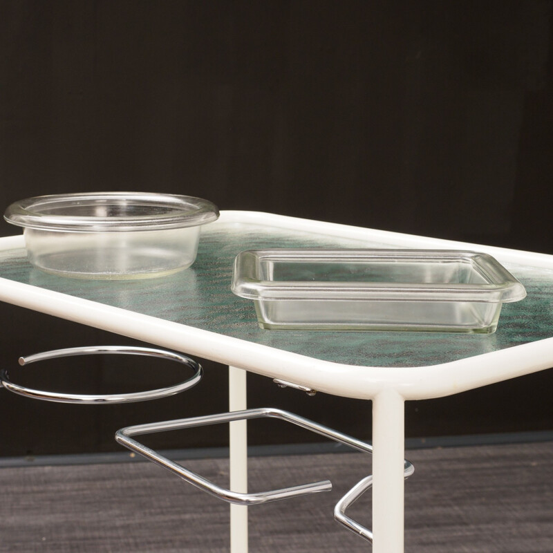 Bauhaus serving table in glass - 1950s