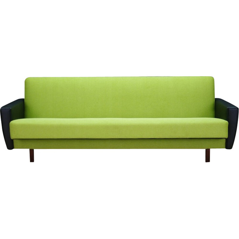 Danish Vintage Upholstered Green Sofa - 1970s