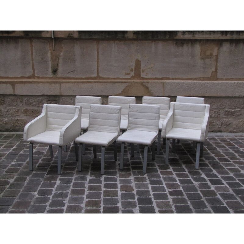 Set of 6 chairs and 2 armchairs by Biecher for Poltrona - 2000s