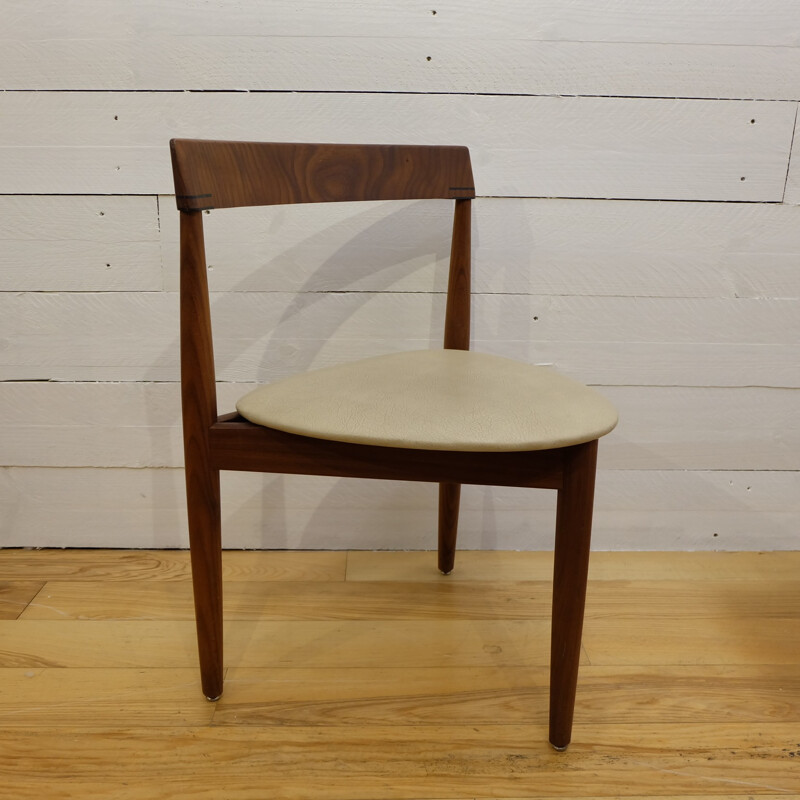 Set of 4 tripod chairs in teak, Hans OLSEN - 1960s 