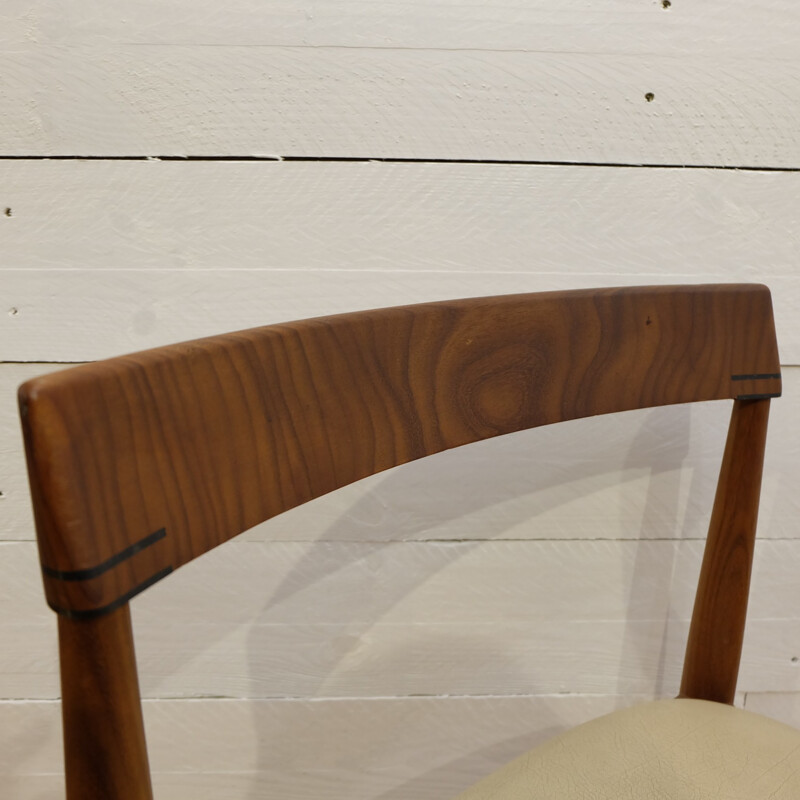 Set of 4 tripod chairs in teak, Hans OLSEN - 1960s 