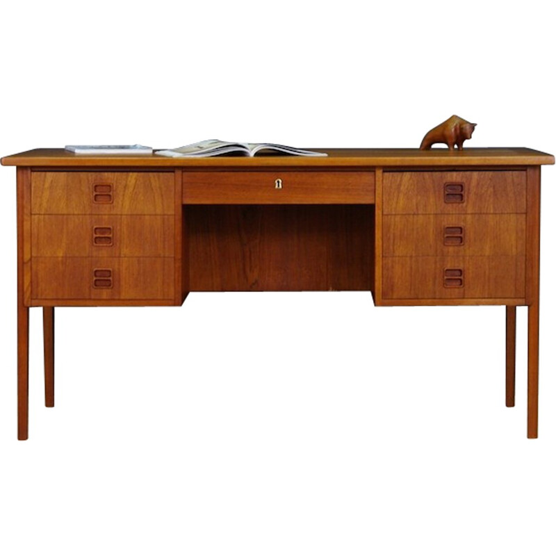 Bureau d'écriture en teck Design danois moderne - 1970