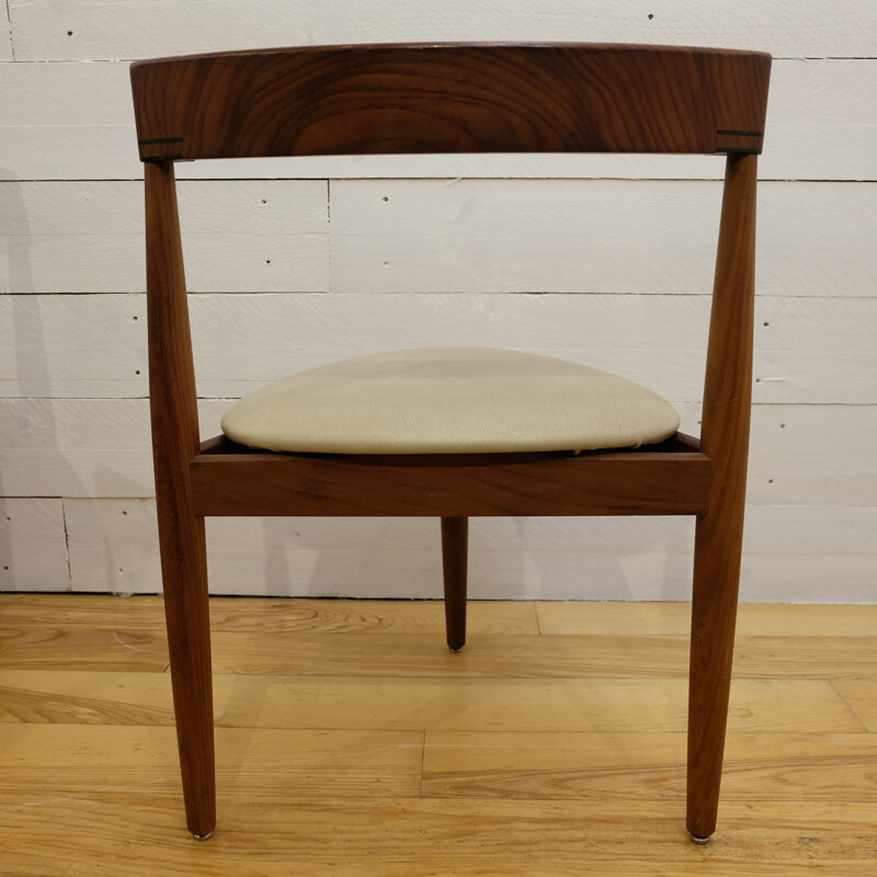 Set of 4 tripod chairs in teak, Hans OLSEN - 1960s 