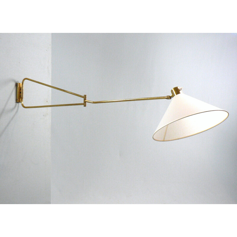 Double-Armed Wall Lamp by René Mathieu for Lunel - 1950s