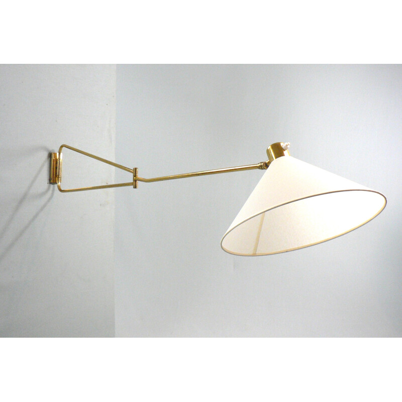 Double-Armed Wall Lamp by René Mathieu for Lunel - 1950s