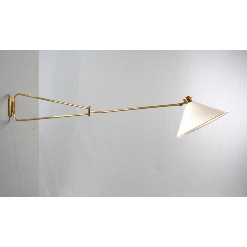 Double-Armed Wall Lamp by René Mathieu for Lunel - 1950s