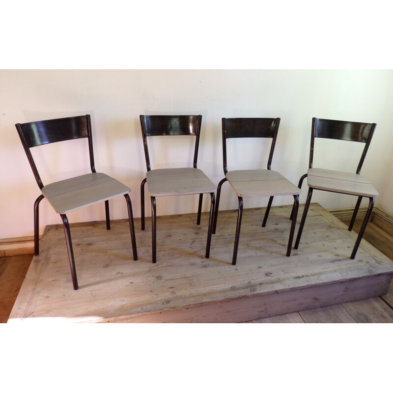 Set of 4 industrial style chairs - 1960s