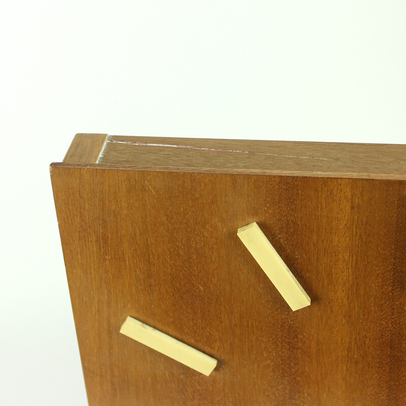 Wooden Pragotron Clock Type PPH 410 - 1970s