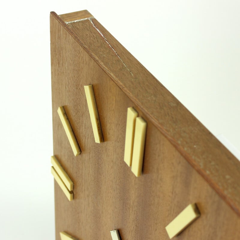 Wooden Pragotron Clock Type PPH 410 - 1970s