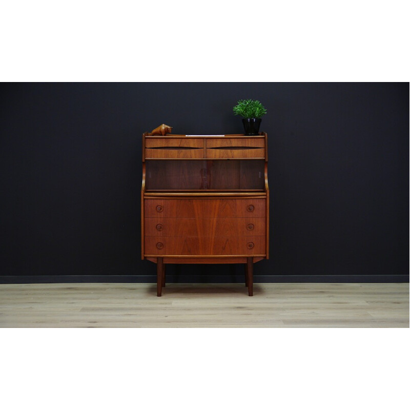 Teak Classic Secretaire Danish Vintage Design  -1970s