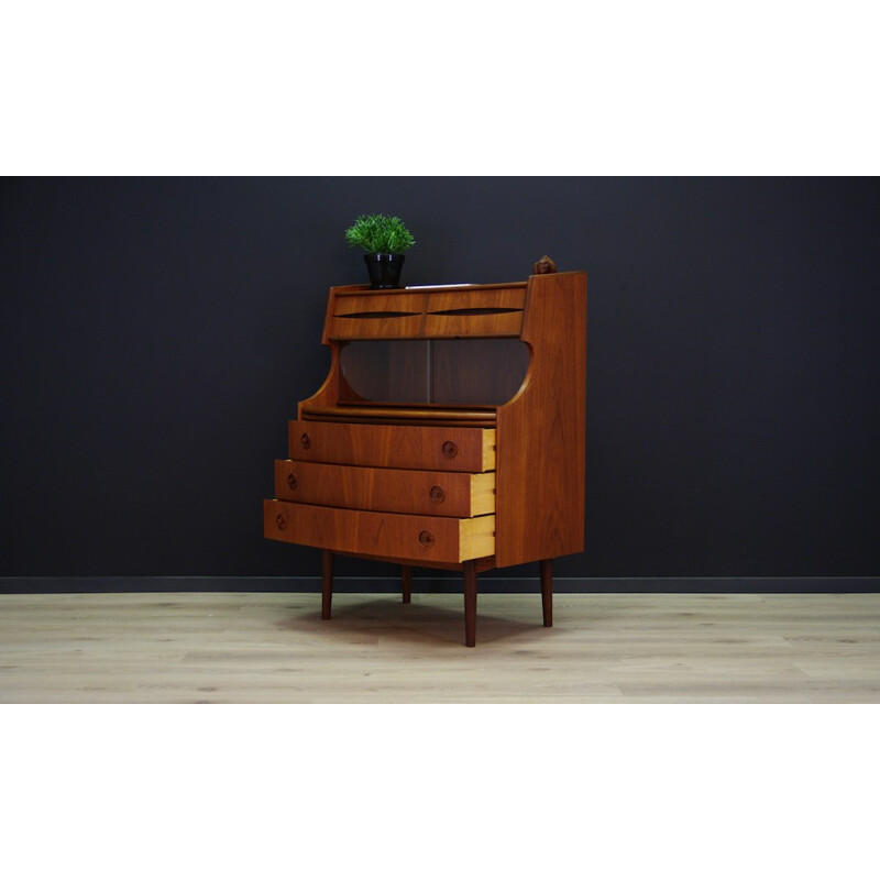 Teak Classic Secretaire Danish Vintage Design  -1970s