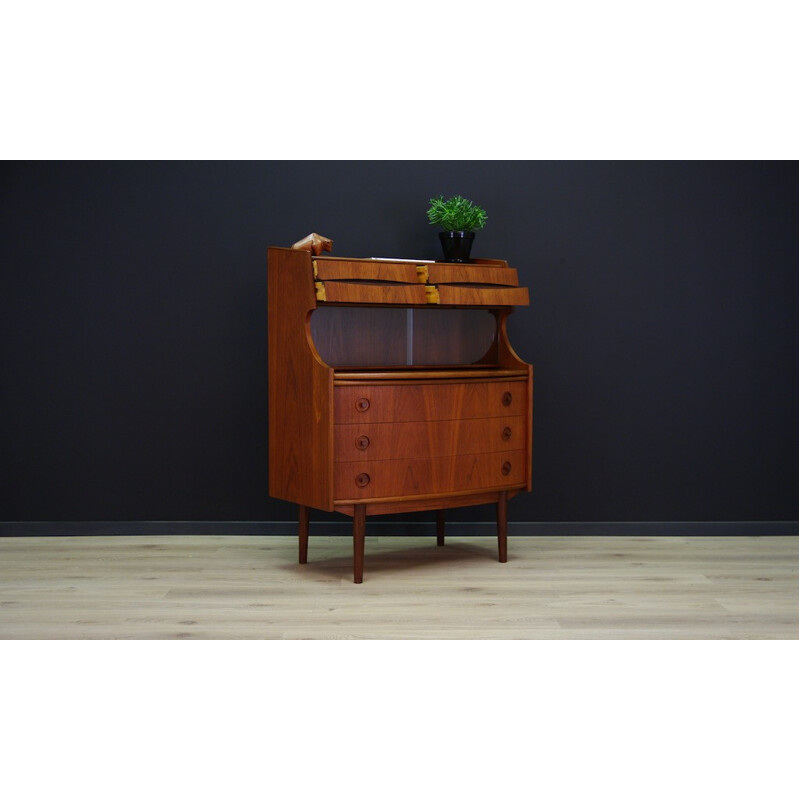 Teak Classic Secretaire Danish Vintage Design  -1970s