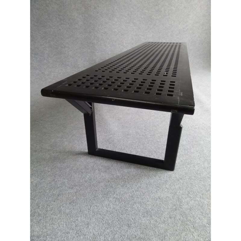 Black-lacquered wooden coffee table - 1970s