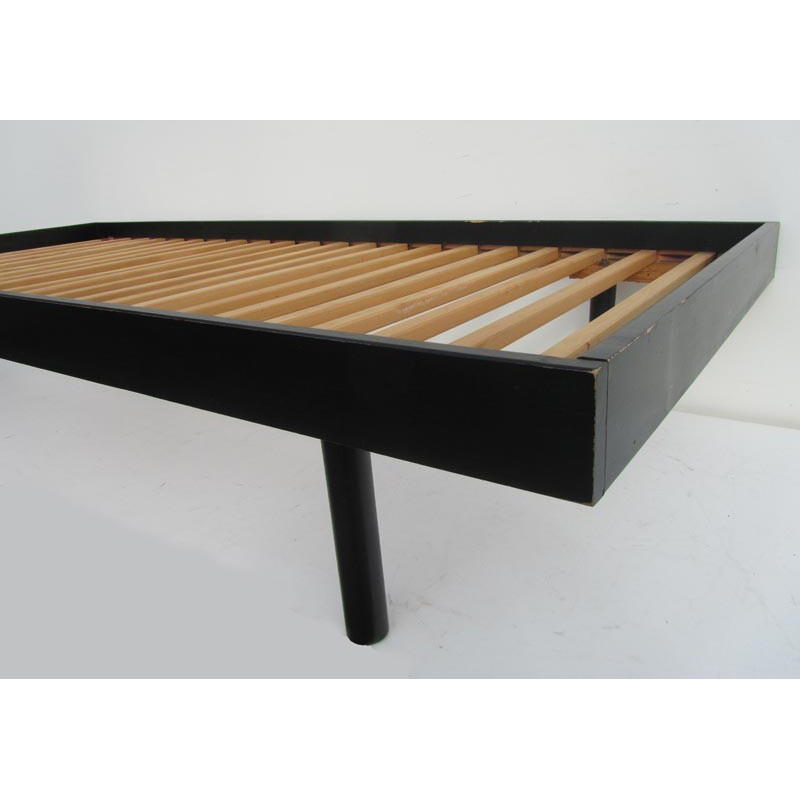 Black wooden daybed - 1960s
