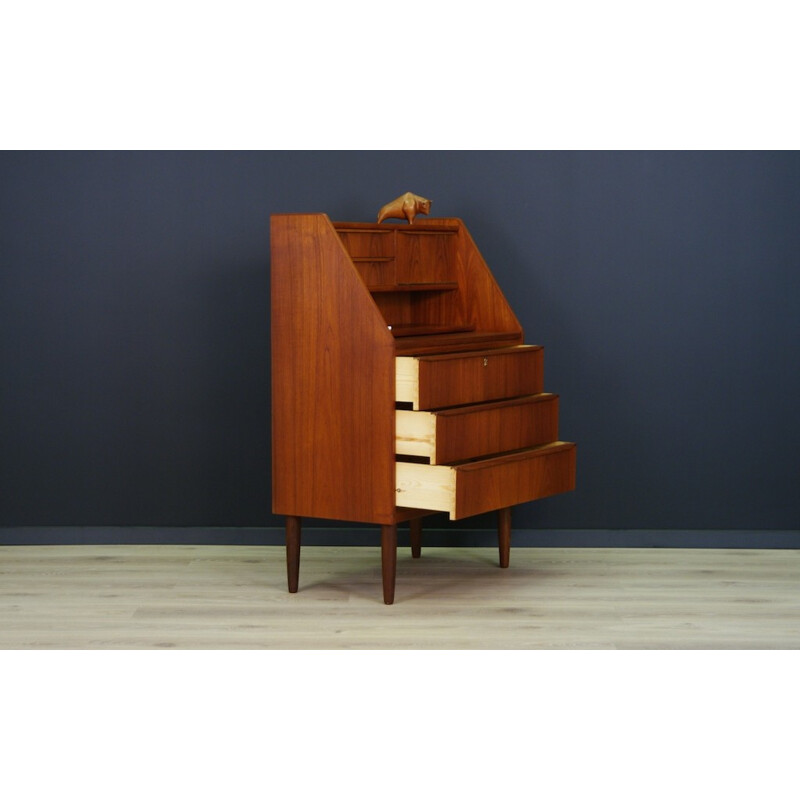 Secrétaire Vintage design Scandinave en Teck - 1960