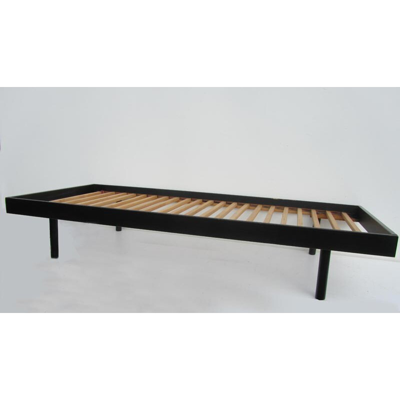 Black wooden daybed - 1960s