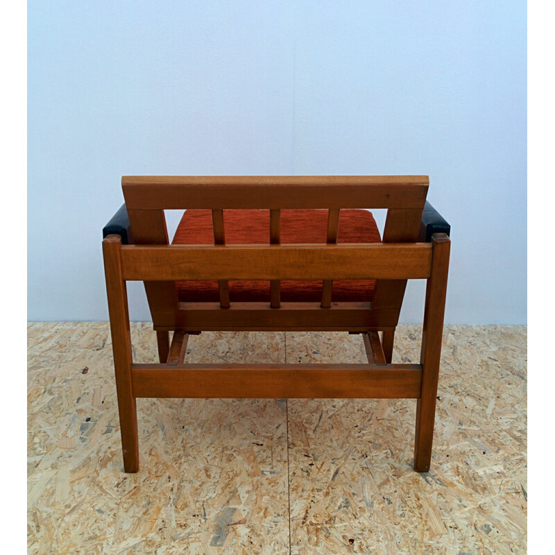 Pair of vintage wooden armchairs - 1960s