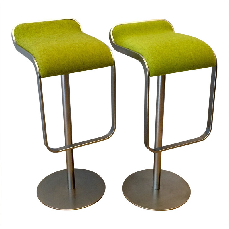 Pair of "LEM" green bar stools, Shin and Tomoko AZUMI - 2000