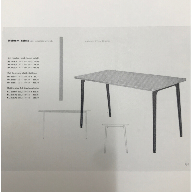 Reform Table by Friso Kramer for Ahrend the Cirkel - 1950s