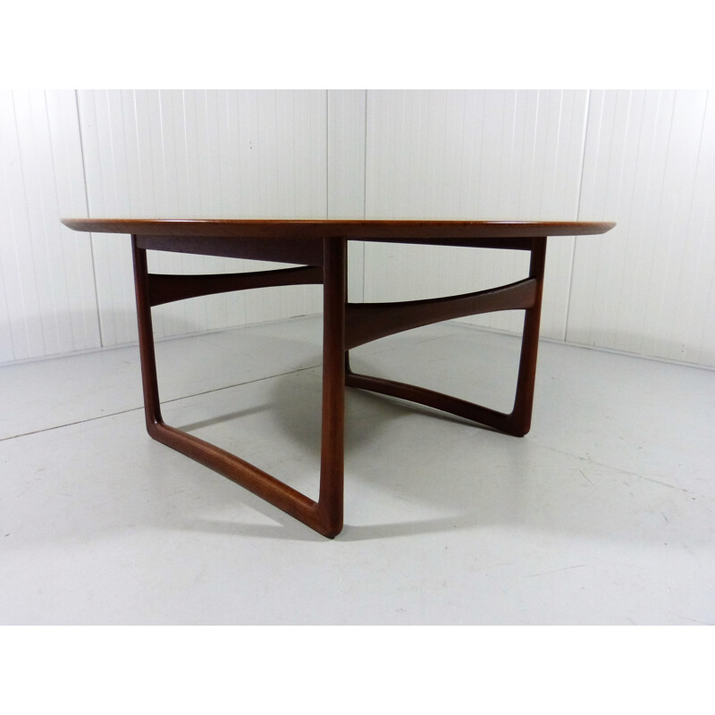 Round teak coffee table by Peter Hvidt & Orla Mølgaard-Nielsen - 1950s