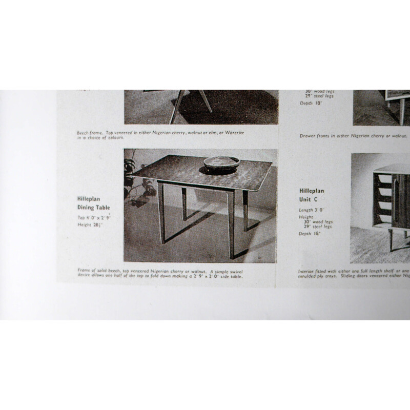 Table à repas vintage de Robin Day pour Hille - 1950