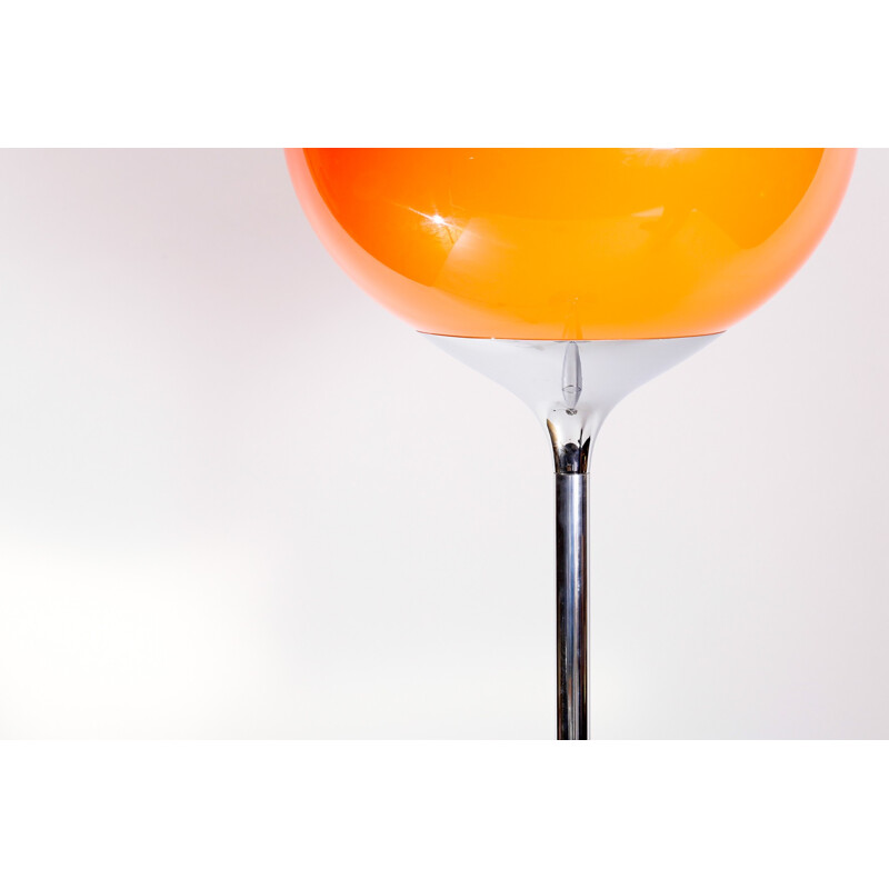 Vintage orange floor lamp by Harvey Guzzini for Meblo - 1960s