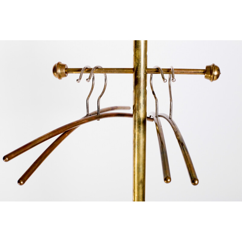 Vintage Brass Coat Rack - 1960s