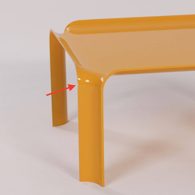 Yellow Coffee Table 877 by Pierre Paulin for Artifort - 1960s