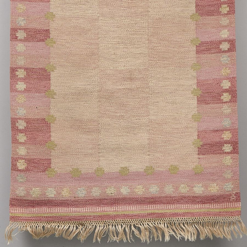 Vintage Röllakan Swedish rug in wool - 1950s