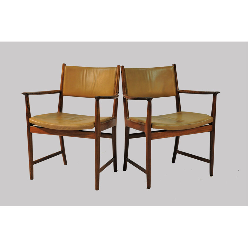 Pair of vintage rosewood armchairs by Kai Lyngfeldt Larsen for Soren Willadsen, Denmark 1960