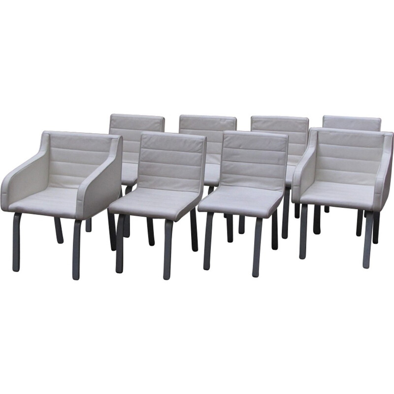 Set of 6 chairs and 2 armchairs by Biecher for Poltrona - 2000s