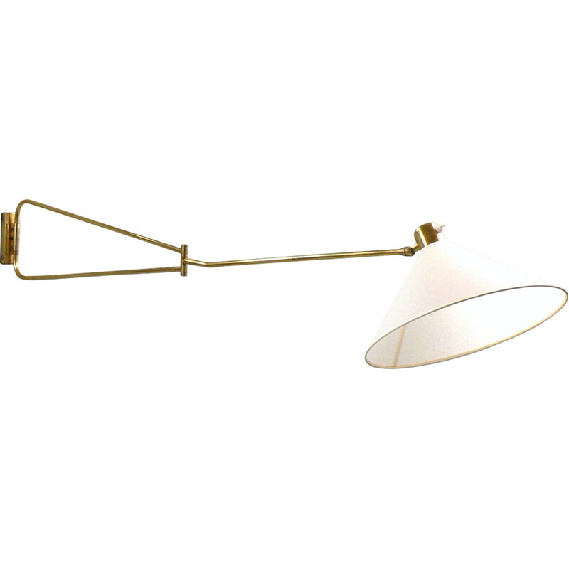 Double-Armed Wall Lamp by René Mathieu for Lunel - 1950s