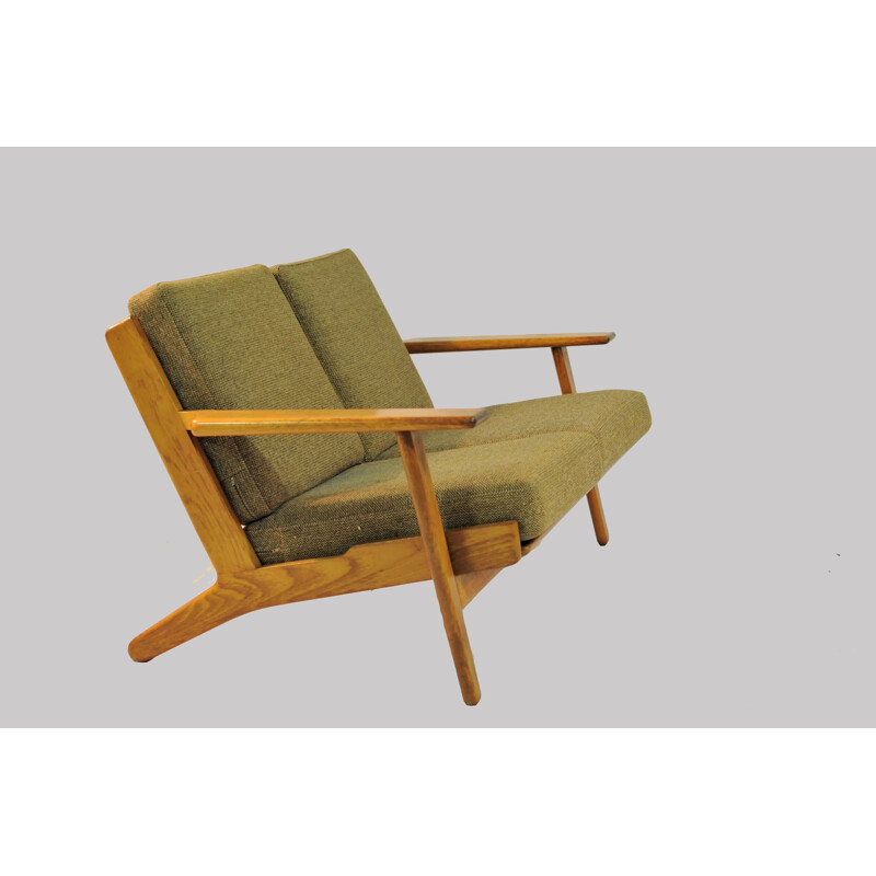 Sofa vintage Model GE 2902 in Teak and Fabric by H. Wegner for GETAMA - 1960s