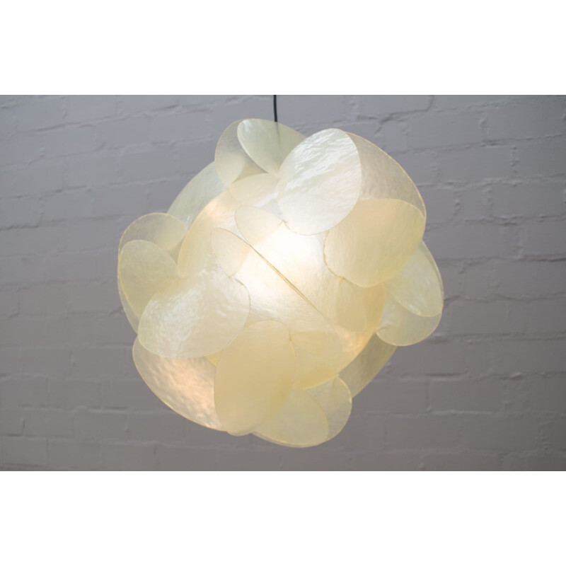 Large Fiberglass Hanging Lamp by Enrico Botta for Sundown - 1960s