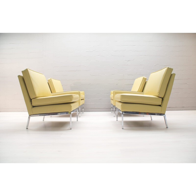 Ensemble de salon en cuir par Florence Knoll - 1960