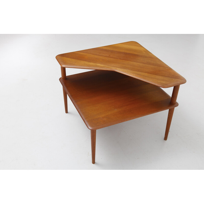 Corner table "Minerva" in teak, Peter HVIDT and Orla MOLGAARD-NIELSEN - 1950s