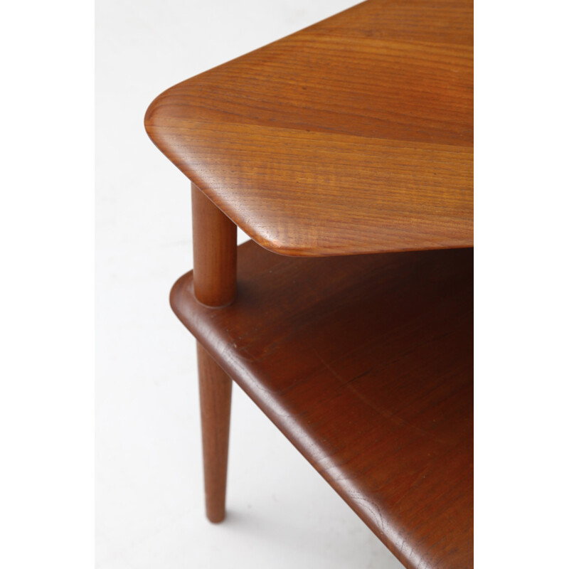 Corner table "Minerva" in teak, Peter HVIDT and Orla MOLGAARD-NIELSEN - 1950s