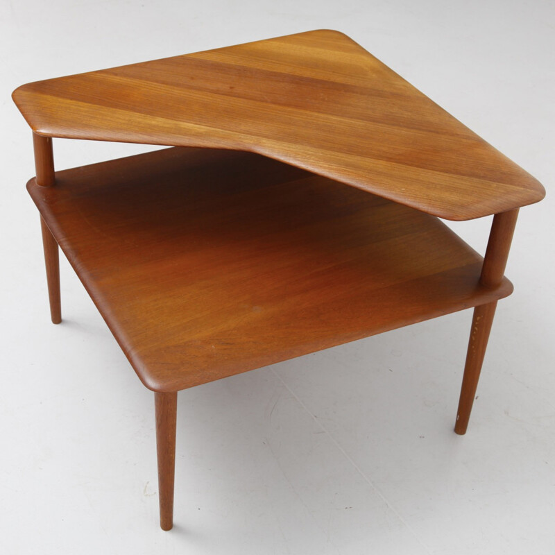 Corner table "Minerva" in teak, Peter HVIDT and Orla MOLGAARD-NIELSEN - 1950s
