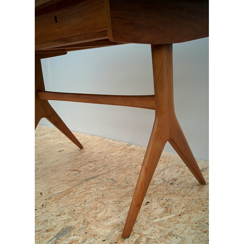 Vintage German desk in teak - 1970s