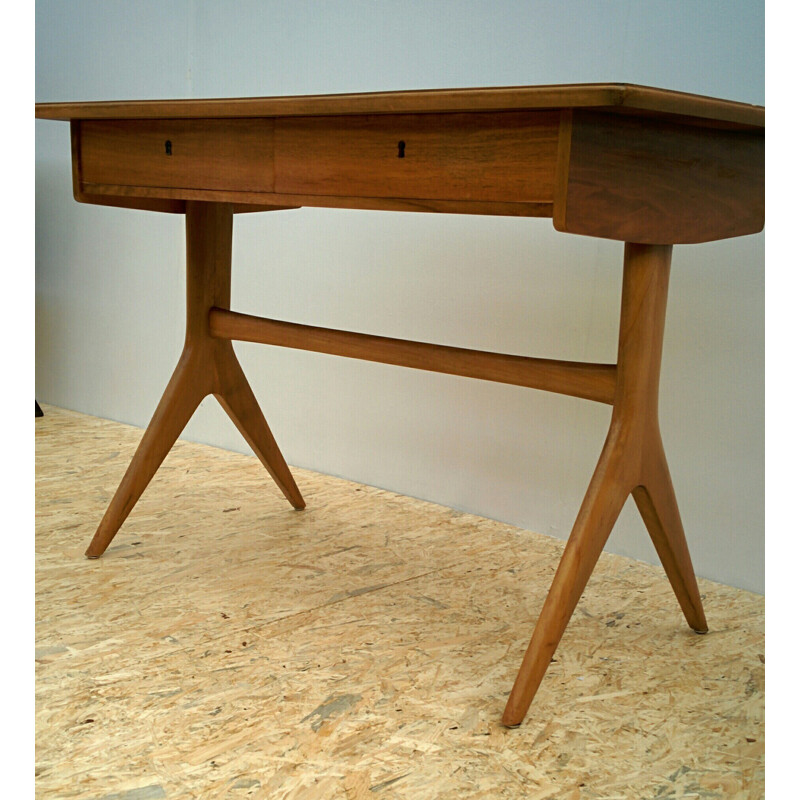 Vintage German desk in teak - 1970s