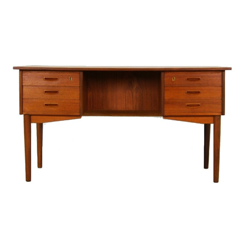 Vintage Danish Teak Writting Desk - 1970s