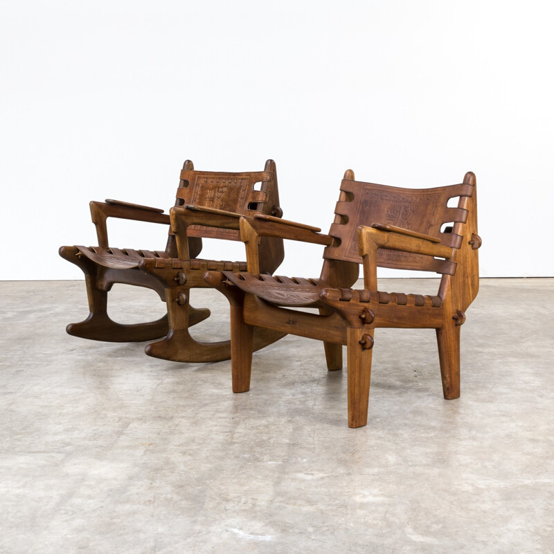 Ensemble de fauteuil et fauteuil à bascule par Angel Pazmino - 1990