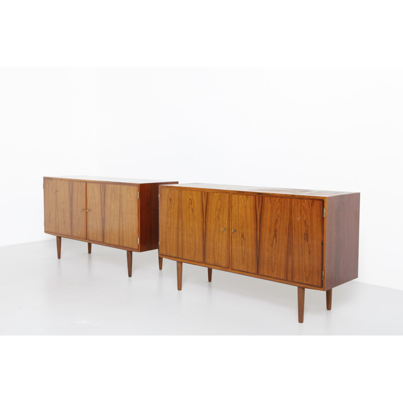 Pair of cabinets in rosewood, Poul HUNDEVAD - 1950s