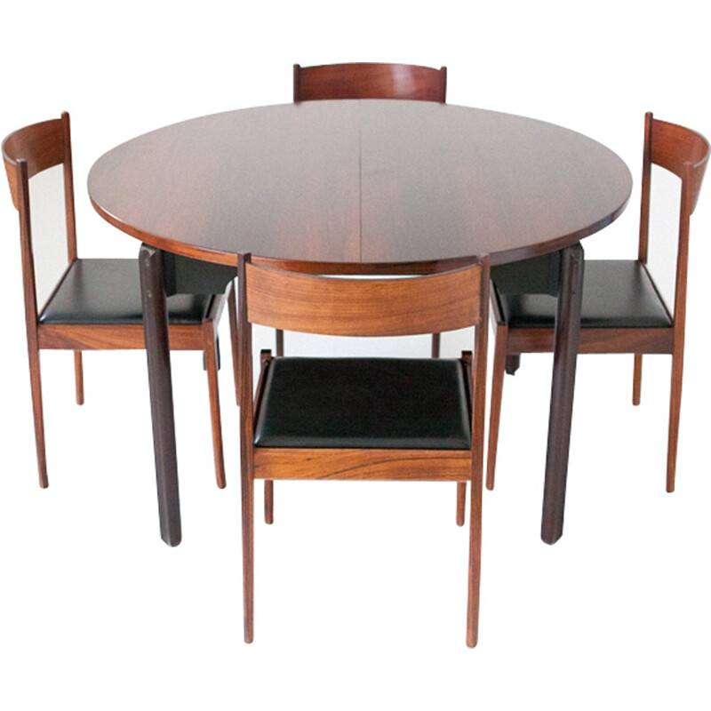 Set of dining room in Rosewood for Stildomus - 1960s