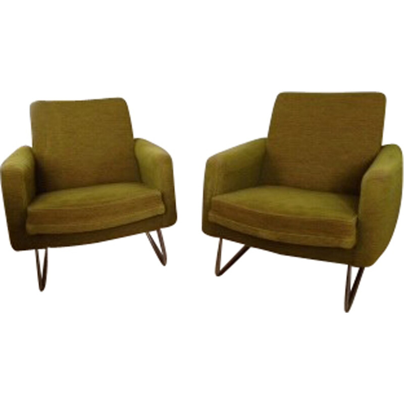 Pair of armchairs by Louis Paolozzi - 1950s